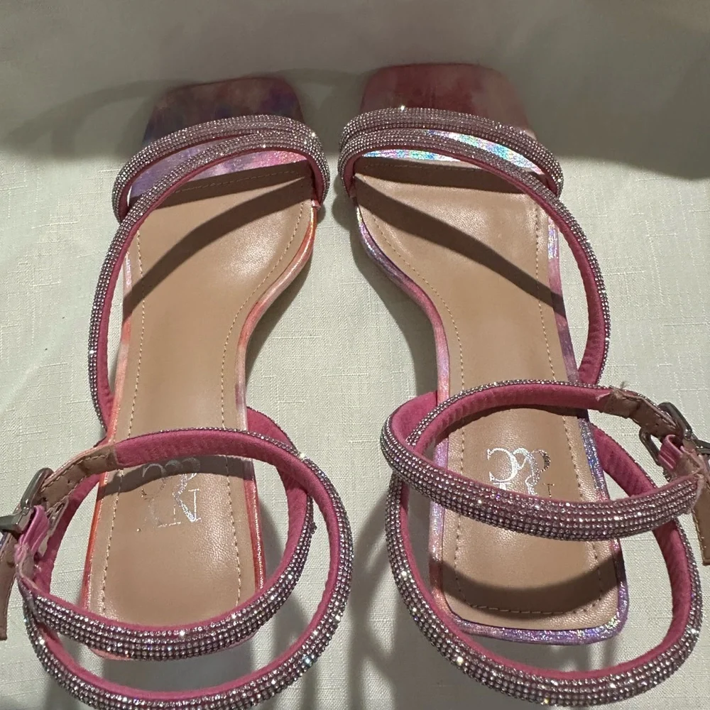 NY&C Pink Quilla Heels Size 9